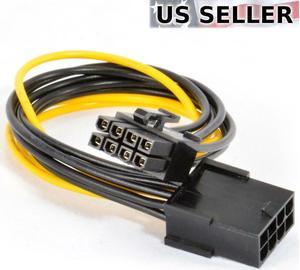 8-Pin PCIE Power Extension Cable for GPU Video Card PCI-Express PCI-E 8" 20CM