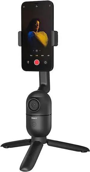 AI-Powered Phone Mount, Auto-Tracking Phone Mount with Wide-Angle Sensing Camera, Content Creation Kit for Vlogging, Streaming and Video Calls