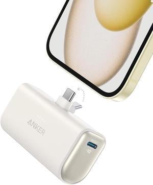 Nano Power Bank 5000mAh Built-in Foldable USB-C Connector for iPhone 15