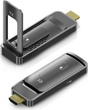 Wireless HDMI Transmitter and Receiver, Foldable Antenna, Channel Adjustable, 1080P@60Hz, 5G Stream Video & Audio HDMI Extender for Laptop, Camera, TV Box to Monitor, Projector, TV - 165FT/50M