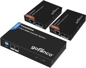 Prophecy 1080p 1x2 HDMI Extender Splitter Over Cat5e/Cat6/Cat7 Ethernet Cable with HDMI Loopout - Up to 50m/165ft - EDID Management, Bi-Directional IR Control, 1 in 2 Out (HDExt2P-Pro)