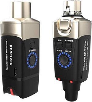 U3 XLR Microphone Wireless System 2.4GHz Wireless XLR Transmitter and Receiver for Dynamic Microphone, Audio Mixer, PA System
