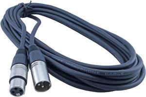 5PACK 25 ft foot XLR male to female MIC microphone extension cables audio cords