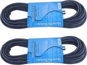 2 PRO AUDIO 100 ft foot feet 3pin XLR male to female microphone cables mic cords