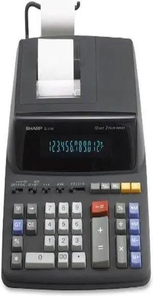 Sharp EL2196BL Standard Function Calculator, Black