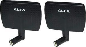 Alfa 2.4HGz WiFi Antenna - 7dBi RP-SMA Panel Screw-On Swivel for Netwrok Adaptors - Also Works for 3DR Solo Drone, DJI Phantom 3 Drone, Yuneec Typhoon H ST16 Controller, adds Range