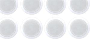8) New PYLE PRO PDIC61RD 6.5'' 200W 2-Way In-Ceiling/Wall Speaker System White