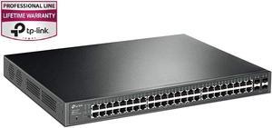 TP-Link Jetstream 48 port PoE switch | Smart Managed | 48 Gigabit PoE+ Port, 4 SFP Slot, 384W | Up to 4k VLAN | 16k Mac Table | Link Aggregation | L2/L3/L4 QoS (T1600G-52PS)