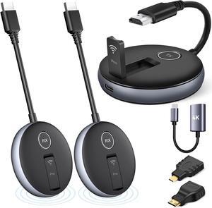 Wireless HDMI- One Transmitter and Two Receivers, Wirelessly Simultaneous Expansion of Multiple Televisions- 50M/165FT 5.8G/2.4G @60Hz, Plug and Play- G9R Streaming Extender Kit for PC/Laptop/TVs