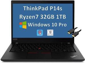 Lenovo ThinkPad P14s 14" FHD Touchscreen (AMD 8-core Ryzen 7 Pro 4750U (Beat i7-10750H), 32GB RAM, 1TB SSD) Mobile Workstation Business Laptop, Backlit, Fingerprint, WiFi 6, Win 10 Pro / 11 Pro