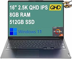 Lenovo Ideapad 5 Pro 16 Laptop 16 25K QHD IPS Display 100 sRGB AMD HexaCore Ryzen 5 5600H Beats i79750H 8GB RAM 512GB SSD Backlit Keyboard USBC Win11  HDMI Cable