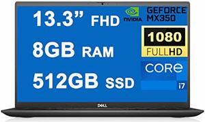 Dell Vostro 5000 5301 13 Lightweight Laptop 13.3" Full HD 11th Gen Intel Quad-Core i7-1165G7 8GB RAM 512GB SSD GeForce MX350 2GB Graphic Fingerprint Backlit Keyboard USB-C HDMI Win10 Dune