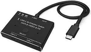 CABLEDECONN USB-C Type-C 8K Updated Switch USB 3.1 C Gen 2 Cable for Video Bi-Direction 8K@30Hz 4K@120Hz Power Delivery 100w 10Gbps Data Transfer Splitter Converter