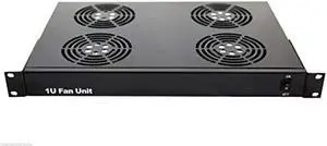 RAISING ELECTRONICS 1U Rack Mount Fan Unit with 4 Fans for Sever Network Data Rack