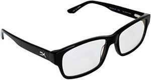 HyperX Spectre 1st Edition - Gaming Eyewear, Blue Light Blocking Glasses, UV Protection, Durable Acetate Frame, Crystal Clear Lenses, Microfiber Pouch, Hardshell Case, Square Eyewear Frame - Black