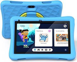 Kids Tablet 10 inch Tablet for Kids Android 13 Google Kids Space Parental Control 2GB RAM 32GB Storage HD IPS Glass Screen 6000mAh Battery EVA Shockproof Case PlimPad Kids10 Blue