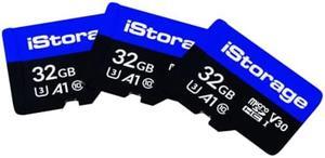 3 Pack iStorage MicroSD Card 32GB Encrypt Data stored on iStorage MicroSD Cards Using DatAshur SD USB Flash Drive Compatible with DatAshur SD Drives only