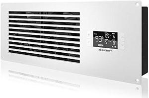 AC Infinity AIRFRAME T7-N White, High-Airflow Cooling Fan System 17", Intake Airflow, for AV Equipment Rooms, Closets, and Enclosures