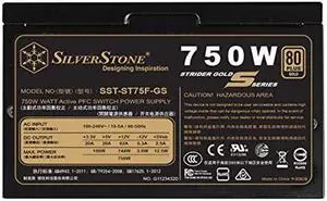 SilverStone Technology 750W Computer Power Supply PSU Fully Modular with 80 Plus Gold & 140mm Design Power Supply (SST-ST75F-GS-V3)