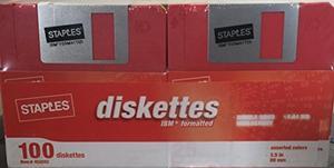 STAPLES 100 Pack Brand Floppy Disks (Diskettes)
