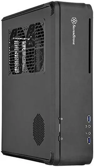 SilverStone Technology Fortress Z Aluminum Unibody Mini-ITX/DTX Small Form Factor SFX Computer Case with PCI-E Riser and Custom Low Profile Fans FTZ01B Black