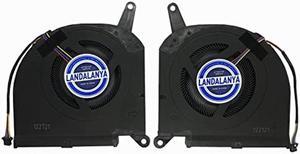 LANDALANYA New CPU + GPU Cooling Fan for Gigabyte Aorus 15G 15P RX7P RX7G 2021 RTX30 17G XB XC GIGABYTE AERO 15 OLED XB XD RP75SA Gigabyte Aero 17 XA HDR XB WA Series FNGT FNGS DC12V 1A (9mm Thick)