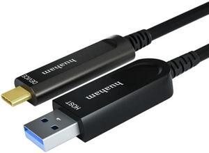 huaham Fiber Optic USB A to USB C Cable10M/33FT Long Distance Transmission Slim USB 3.1 Cable, AOC Gen2 10Gbps Ultra High Speed USB Cable for VR, Xbox 360, Webcam, Laptop etc