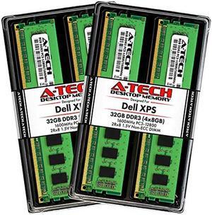 A-Tech 32GB (4 x 8GB) RAM for Dell XPS 8500, 8700 | DDR3 1600MHz PC3-12800 Non-ECC DIMM Max Memory Upgrade Kit