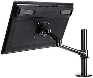 HUION Single Monitor Arm, VESA Desk Monitor Mount - for Monitors Up to 32 Inches and 17.6 lbs, Heavy Duty Fully Adjustable Stand, Computer Monitor Arms with Clamp/Grommet Mounting Base