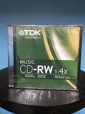 TDK Music 1X-4X 80-Min Digital-Audio CD-RW 5-Pak in Ultra-Slim Jewel Cases