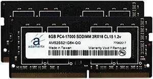 Adamanta 16GB (2x8GB) Laptop Memory Upgrade for Dell Alienware, Inspiron, Latitude, Optiplex, Precision, Vostro & XPS DDR4 2133Mhz PC4-17000 SODIMM 1Rx8 CL15 1.2v DRAM RAM