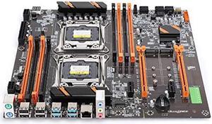 Desktop Motherboard, Inter X99 LGA 2011 Gaming Motherboard with 2 NVME/6 SATA, 8 DDR4 RAM, RJ45 Gigabit Network Card