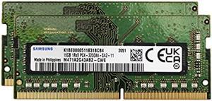 Sam Original 32GB (2x16GB) DDR4 3200MHz PC4-25600 SODIMM 1Rx8 CL22 1.2v Gaming Laptop Notebook Memory Module Upgrade RAM M471A2G43AB2-CWE Adamanta
