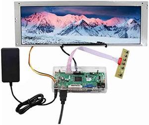 VSDISPLAY 149 1280x390 LCD Screen LTA149B780F with HDMI DVI VGA Audio Controller Board MNT68676 with Acrylic Caseand Power Adapterfor DIY 1up CabinetCar Gauge Cluster Digital Marquee Monitor