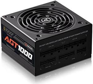 ARESGAME AGT Series 1000W Power Supply, 80+ Gold Certified, Fully Modular, FDB Fan, Compact 140mm Size, 10 Year Warranty, ATX Gaming Power Supply