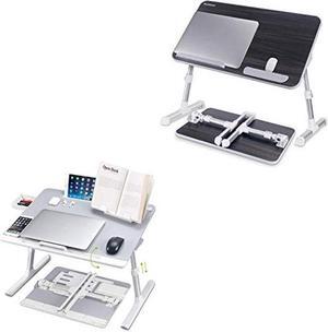 Laptop Bed Tray Table, Nearpow Adjustable Laptop Bed Stand, Portable Standing Table with Foldable Legs, Foldable Lap Tablet Table for Sofa Couch Floor