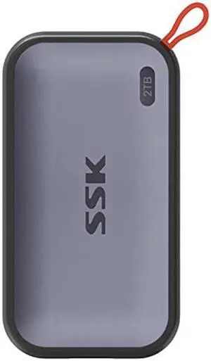 SSK Portable SSD 2TB External Drive, Up to 1050MB/s Extreme Solid State Drive, USB C 3.2 Gen2 NVME Protocol External SSD Drive for Type-c Smartphone,PS5,Xbox, Laptop,MacBook/Pro/Air and More