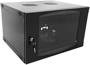 Raising Electronics Wall Mount Server Cabinet for Networking Data Home Video WiFi Internet System with 12 inch Install Depth (6U 450mm deep)