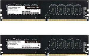 TEAMGROUP Elite DDR4 64GB Kit (2 x 32GB) 3200MHz (PC4-25600) CL22 Unbuffered Non-ECC 1.2V UDIMM 288 Pin PC Computer Desktop Memory Module Ram Upgrade - TED464G3200C22DC01