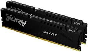 Kingston Fury Beast 32GB (2x16GB) 5600MHz DDR5 CL40 DIMM (Kit of 2) Desktop Memory KF556C40BBK2-32,Black