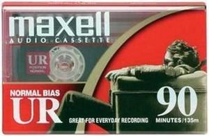 Maxell UR90/100 90-Minute Blank Audiocassette Tape, Normal Bias (Master case of 100)