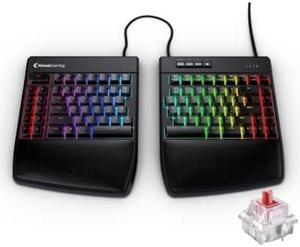 KINESIS Gaming Freestyle Edge RGB Split Mechanical Keyboard | Cherry MX Linear Red Switches | RGB | Ergonomic | Detachable Palm Support | Fully Programmable | TKL | Available Tenting