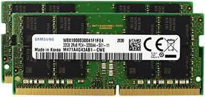 Samsung 64GB (2x32GB) DDR4 3200 MHz PC4-25600 (or 2933MHz or 2666MHz) SODIMM 2Rx8 CL22 1.2v Laptop Notebook Memory Module Upgrade RAM M471A4G43AB1-CWE Adamanta