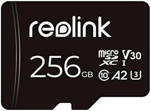 REOLINK 256GB microSDXC Memory Card, Up to 100MB/s, 4K UHD, U3, A2, V30, Class 10, Micro SD Card Fully Compatible with Reolink Security Camera
