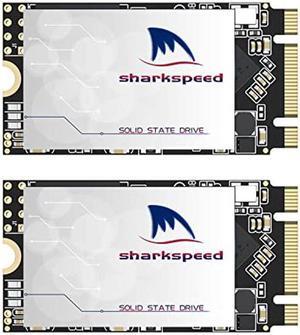 2242 NGFF 128GB M.2 SSD SHARKSPEED Plus Internal M2 SSD 3D NAND SATA III 6 Gb/s,Solid State Drive for Notebooks Desktop PC [M.2 2242 128GB(2Packs)]