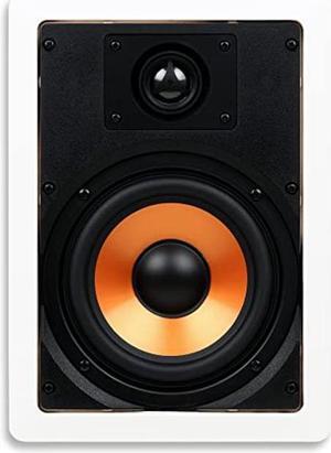 Micca M-6S 6.5 Inch 2-Way in-Wall Speaker for Home Theater, Whole House Audio, Indoor or Covered Outdoor Areas, 6.5" Poly Woofer, 1" Pivoting Silk Tweeter, White, Paintable, Each
