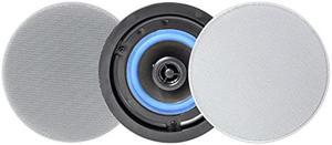 Herdio 4 Inches Flush Mount 2 Way Full Range in Wall Bluetooth Ceiling Speakers,Perfect for Humid Indoor Outdoor Placement Bath, Kitchen,Bedroom,Covered Porches A Pair