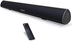 Sound Bar, 100Watt Bestisan Soundbar for TV, Wired & Wireless Bluetooth 5.0 Sound Bar(40 Inch, 6 Drivers, 105dB, Optical Cable Included, HDMI-ARC, Bass Adjustable and Wall Mountable)