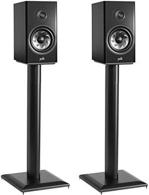 ECHOGEAR Premium Universal Floor Speaker Stands - Vibration-Absorbing MDF Design Works with Edifier, Polk, & Other Bookshelf Speakers Or Studio Monitors - Includes Sound Iso Pads & Carpet Spikes