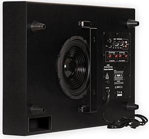 Theater Solutions SUB8S 250 Watt Surround Sound HD Home Theater Slim Powered Active Subwoofer (Black)